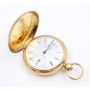 16K Gold Verge Fusee pocket watch Geo.S.Sanford Bridgeport CT 134.7 grams