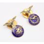 Lufthansa Third Reich 14K gold pins 500,000 kilometers & 1st Atlantic crossing 