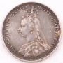 1887 Great Britain Shilling Victoria Jubilee Head Shield in Garter VF