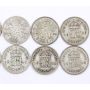 10X Great Britain 6 pence siver coins 1928 31 33 36 39 40 42 43 44 45 circulated