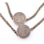1887 Victoria 23 inch .925 silver coin belt 2xDouble Florins 6xShillings 152g