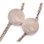 1887 Victoria 23 inch .925 silver coin belt 2xDouble Florins 6xShillings 152g