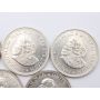 5x 1952 South Africa 5 Shillings Capetown large silver coins 5-coins Choice UNC