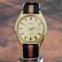 Seiko 6109-8019 Automatic Day/Date Champagne Dial Gold Plated Vintage Mens Watch