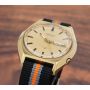 Seiko 6109-8019 Automatic Day/Date Champagne Dial Gold Plated Vintage Mens Watch
