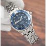 OMEGA Seamaster 300 2583.80 28mm Stainless Steel Blue Dial Ladies Watch