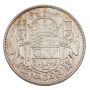 1947 straight 7/7 Maple Leaf Canada 50 cents nice EF+