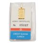 Vintage Credit Suisse 1g Gold Bar Zurich in 14K Bezel Pendant Assay Card 1981