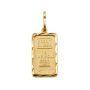 Vintage Credit Suisse 1g Gold Bar Zurich in 14K Bezel Pendant Assay Card 1981