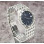 Omega Constellation 396.1201 Grey Blue Dial Stainless Steel Quartz Watch