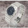 Omega Constellation 396.1201 Grey Blue Dial Stainless Steel Quartz Watch
