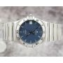 Omega Constellation 396.1201 Grey Blue Dial Stainless Steel Quartz Watch