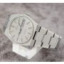 Omega Geneve 166.0125 Silver Brushed Dial Stainless Original Bracelet Mens Watch