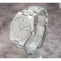 Omega Geneve 166.0125 Silver Brushed Dial Stainless Original Bracelet Mens Watch