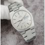 Omega Geneve 166.0125 Silver Brushed Dial Stainless Original Bracelet Mens Watch
