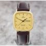 Vintage Omega Seamaster Quartz 1435 Gold Day Date 30mm Mens Watch