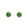 14 Karat Yellow Gold Jade Stud Earrings