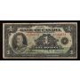 1935 Canada $1 banknote Osborne Towers A 7160772 VG+