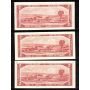 17 x Canada 1954 $2 banknotes mixed signatures and prefix AU+ to Choice AU