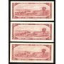 6 x Canada 1954 $2 notes Beattie Rasminsky E/U O/U R/U U/U V/U Y/U CH UNC