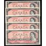 5 x Canada 1954 $2 notes Bouey Rasminsky C/G F/G G/G H/G I/G CH UNC