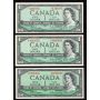 6 x Canada $1 notes BR F/F J/O K/N P/P T/Y  LB A/I   6 notes Choice Uncirculated