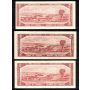 12 x Canada 1954 $2 banknotes mixed signatures and prefix VF to VF+