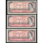 17 x Canada 1954 $2 banknotes mixed signatures and prefix AU+ to Choice AU