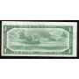 1954 Canada $1 devils face banknote Beattie Coyne I/A 2130075 a/VF
