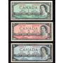 1954 Canada $1 $2 $5 $10 $20 $50 $100 banknote set 7-notes VF to AU