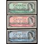 1954 Canada $1 $2 $5 $10 $20 $50 $100 banknote set 7-notes VF+ to EF+