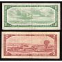 1954 Canada $1 $2 $5 $10  banknote set 4-notes F to VF