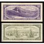 1954 Canada $1 $2 $5 $10 $20  banknote set 5-notes VF