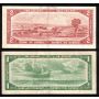 1954 Canada $1 $2 $5 $10 $20  banknote set 5-notes VF