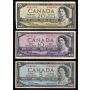 1954 Canada $1 $2 $5 $10 $20  banknote set 5-notes VF