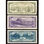 1954 Canada $1 $2 $5 $10 $20  banknote set 5-notes VF