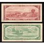 1954 Canada $1 $2 $5 $10 $20  banknote set 5-notes VF