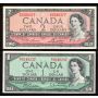 1954 Canada $1 $2 $5 $10 $20  banknote set 5-notes VF+ to EF+