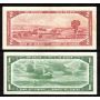 1954 Canada $1 $2 $5 $10 $20  banknote set 5-notes VF+ to EF+