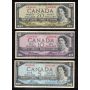 1954 Canada $1 $2 $5 $10 $20  banknote set 5-notes VF+ to EF+