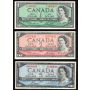 1954 Canada $1 $2 $5 $10 $20  banknote set 5-notes VF+ to EF+