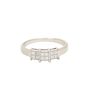 14K White Gold 0.36ct Princess Cut Diamond Ring Size 5.75