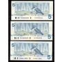 35x 1986 Canada $5 banknotes Theissen Crow all UNC to Choice UNC
