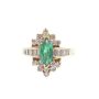 1.16ct Emerald 0.94cts Diamonds 14k yg ring 7.4 grams Size-9.5 