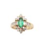 1.16ct Emerald 0.94cts Diamonds 14k yg ring 7.4 grams Size-9.5 