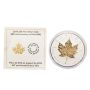 2019 3 oz Canada $50 Silver Gold Maple Leaf 40th Anniversary Incuse Gilt 