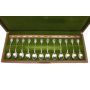 Royal Horticultural Society 12x English Flower Spoons .925 silver box & booklet 