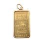 5 Gram Credit Swiss .999 Fine Gold Bullion Bar Pendant 5.52 Grams total