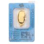 2.5 Gram .9999 Fine Gold PAMP Suisse Lady Fortuna  Oval Pendant / Bar 
