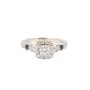 .82 ct Diamonds tcw 4x Sapphires 14K white gold ring Size-6 w/appraisal $4500.